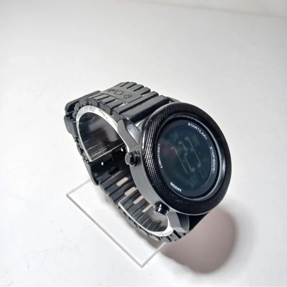 Columbia Digital Watch CT010 J11 Blavk Ruber Straps Working New Battery - Picture 3 of 8